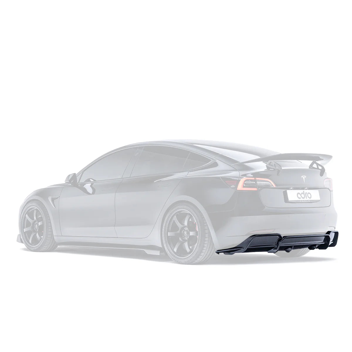 TESLA MODEL 3 CARBON Hátsó Diffúzor V2